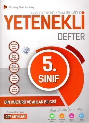 SÜPER FİYAT DDY Yayınları 5. Sınıf Din Kültürü ve Ahlak Bilgisi Yetenekli Defter DDY Yayınları