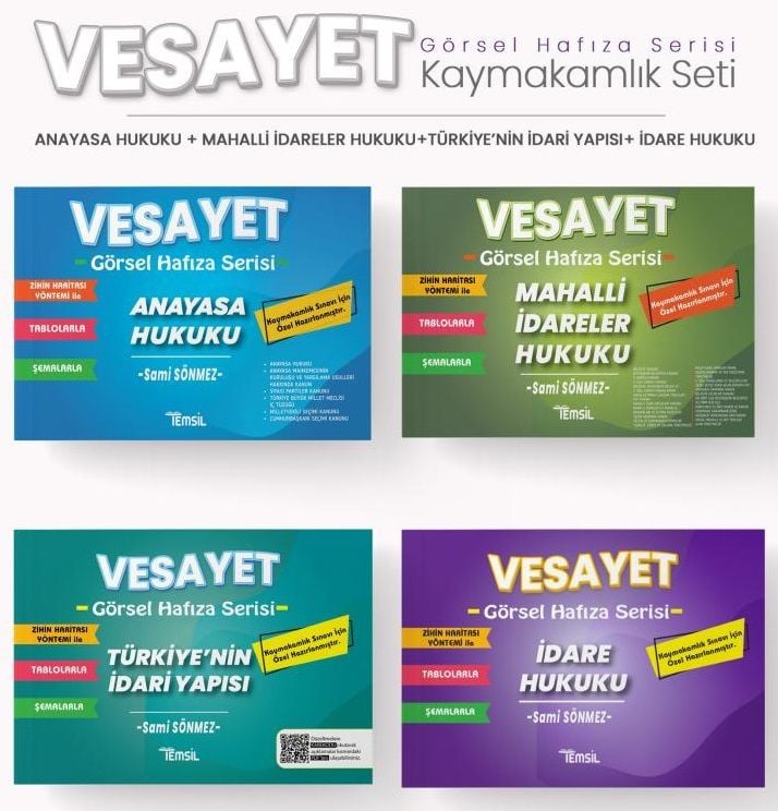 Temsil Kaymakamlık VESAYET Konu Anlatımı 4 lü Set - Sami Sönmez Temsil Yayınları