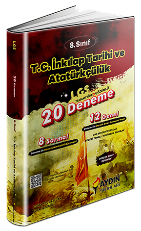 Aydın 8. Sınıf LGS TC İnkılap Tarihi ve Atatürkçülük 20 Deneme Video Çözümlü Aydın Yayınları