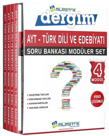 Milimetrik YKS AYT Türk Dili ve Edebiyatı Soru Bankası 4 lü Modüler Set Milimetrik Yayınları