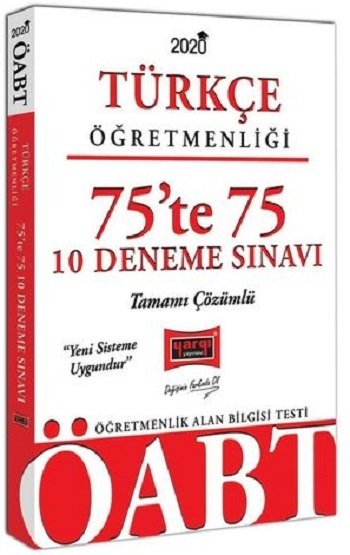 Yargı 2020 ÖABT Türkçe Öğretmenliği 75 te 75 10 Deneme Sınavı Çözümlü Yargı Yayınları