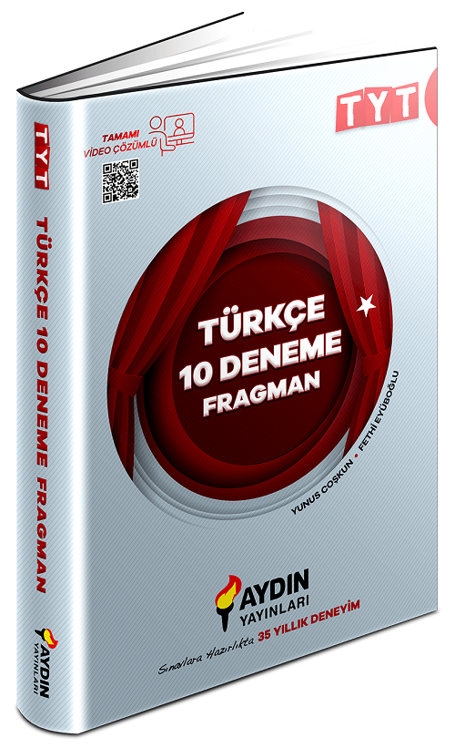 Aydın YKS TYT Türkçe Fragman 10 Deneme Video Çözümlü Aydın Yayınları