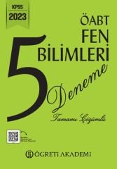 SÜPER FİYAT Öğreti 2023 ÖABT Fen Bilimleri Öğretmenliği 5 Deneme Çözümlü Öğreti Akademi