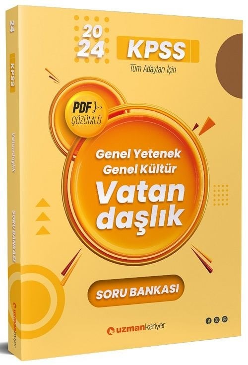 Uzman Kariyer 2024 KPSS Vatandaşlık Soru Bankası PDF Çözümlü Uzman Kariyer Yayınları