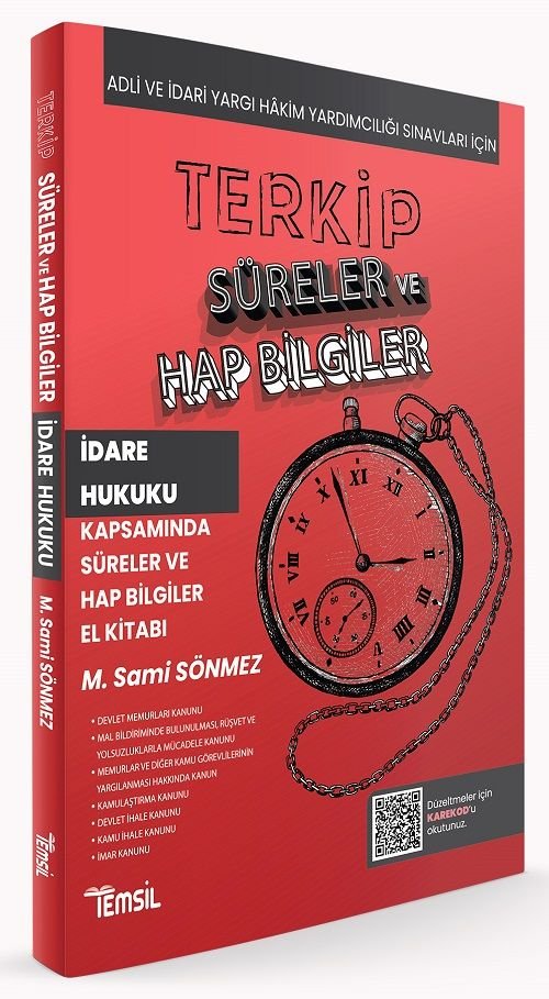 Temsil KPSS A Grubu Hakimlik TERKİP İdare Hukuku Süreler ve Hap Bilgiler El Kitabı - Sami Sönmez Temsil Yayınları