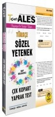 SÜPER FİYAT Tasarı 2020 ALES Türkçe Sözel Yetenek Yaprak Test Çek Kopart Tasarı Yayınları