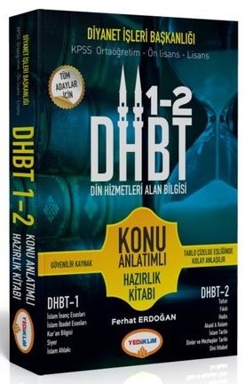 Yediiklim DHBT 1-2 Din Hizmetleri Konu Anlatımlı Hazırlık Kitabı - Ferhat Erdoğan Yediiklim Yayınları
