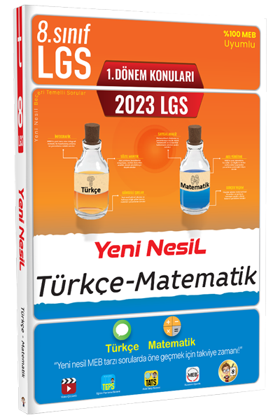 Tonguç 2023 8. Sınıf LGS Yeni Nesil Türkçe Matematik 1. Dönem Soru Bankası Tonguç Akademi