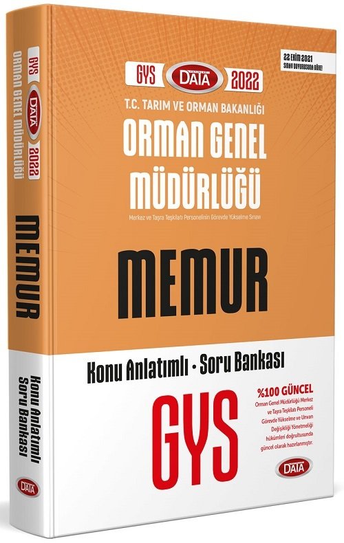 SÜPER FİYAT Data 2022 GYS Orman Genel Müdürlüğü Memur Konu Anlatımlı Soru Bankası Görevde Yükselme Data Yayınları