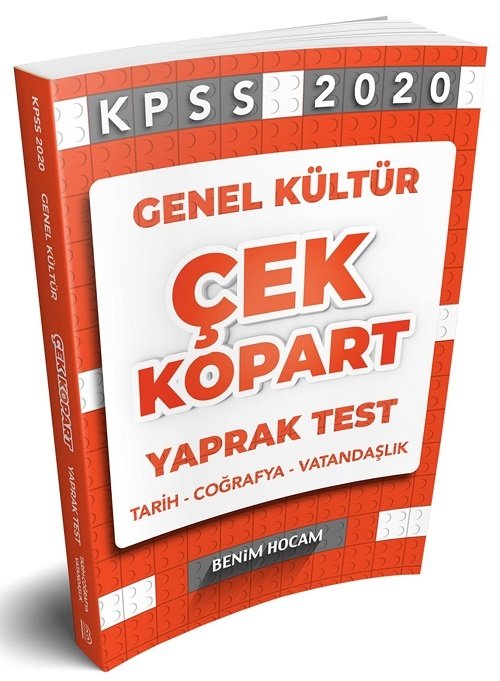 Benim Hocam 2020 KPSS Genel Kültür Yaprak Test Çek Kopart Benim Hocam Yayınları