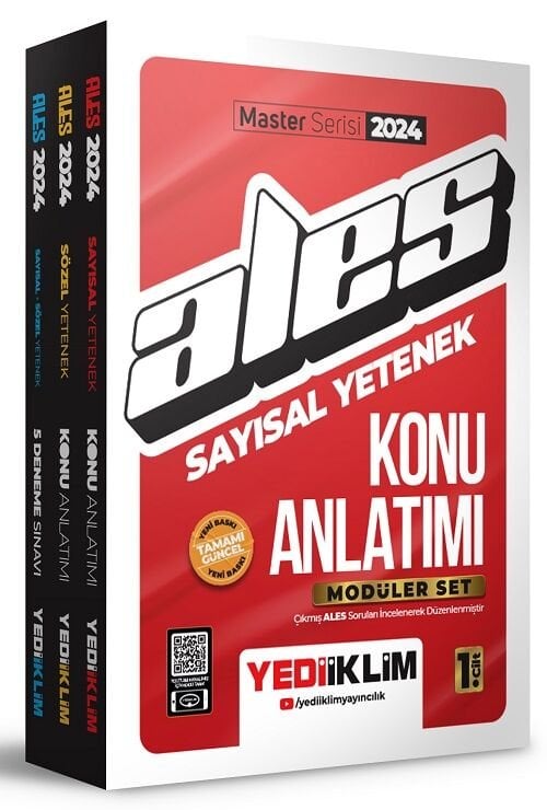 Yediiklim 2024 ALES Master Konu Anlatımlı Modüler Set Yediiklim Yayınları