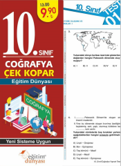 SÜPER FİYAT Eğitim Dünyası 10. Sınıf Coğrafya Yaprak Test Çek Kopar Eğitim Dünyası Yayınları