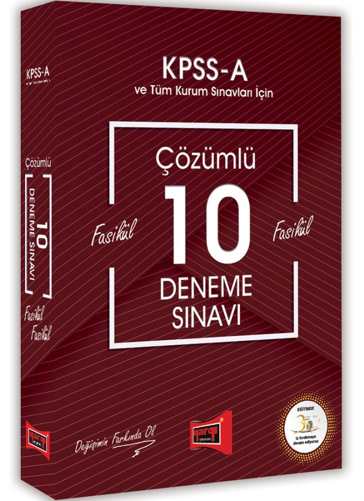 Yargı KPSS A Grubu 10 Deneme Fasikül Çözümlü Yargı Yayınları
