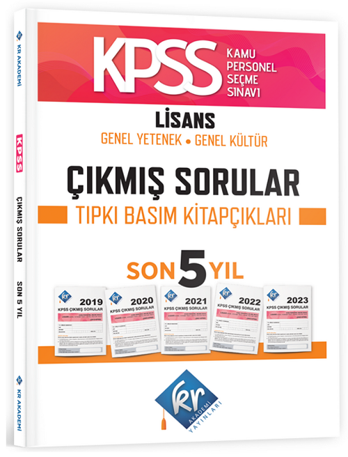 KR Akademi KPSS Genel Yetenek Genel Kültür Tıpkı Basım Son 5 Yıl Çıkmış Sorular KR Akademi Yayınları