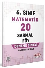 Editör 6. Sınıf Matematik 20 Sarmal Föy Deneme Editör Yayınları