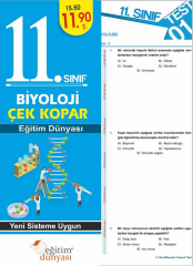 SÜPER FİYAT Eğitim Dünyası 11. Sınıf Biyoloji Yaprak Test Çek Kopar Eğitim Dünyası Yayınları