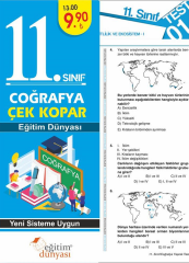 SÜPER FİYAT Eğitim Dünyası 11. Sınıf Coğrafya Yaprak Test Çek Kopar Eğitim Dünyası Yayınları