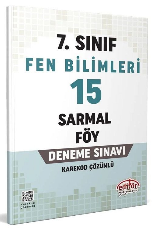Editör 7. Sınıf Fen Bilimleri 15 Sarmal Föy Deneme Editör Yayınları