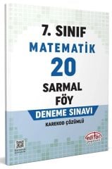 Editör 7. Sınıf Matematik 20 Sarmal Föy Deneme Editör Yayınları