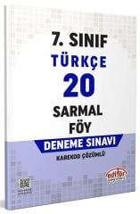 Editör 7. Sınıf Türkçe 20 Sarmal Föy Deneme Editör Yayınları