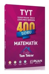 Puan YKS TYT Matematik Evde Tam Tekrar 400 Soru Bankası Puan Yayınları