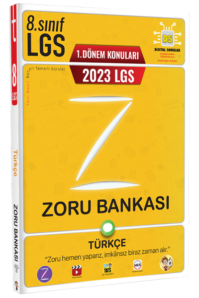 Tonguç 2023 8. Sınıf LGS 1. Dönem Türkçe Zoru Bankası Tonguç Akademi