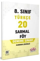 Editör 8. Sınıf Türkçe 20 Sarmal Föy Deneme Editör Yayınları