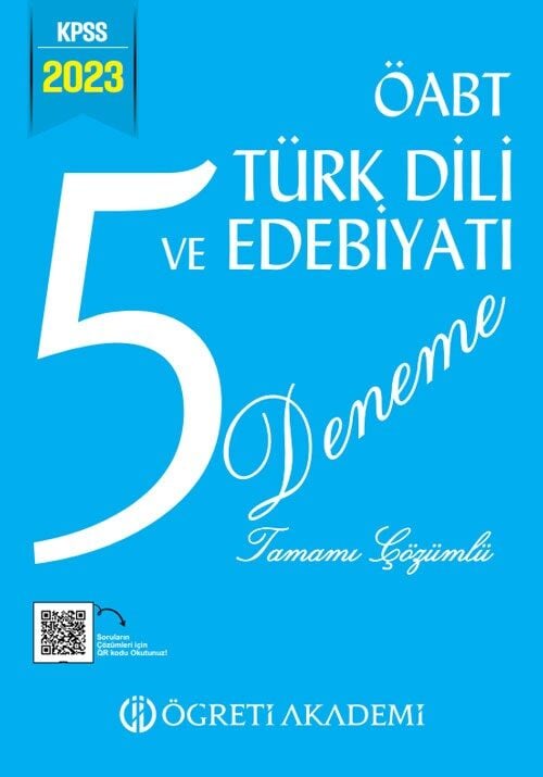 SÜPER FİYAT Öğreti 2023 ÖABT Türk Dili ve Edebiyatı Öğretmenliği 5 Deneme Çözümlü Öğreti Akademi