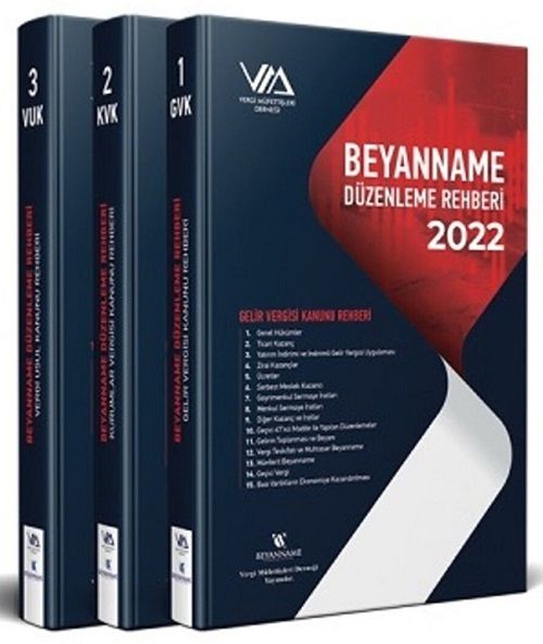 VMD 2022 Beyanname Düzenleme Rehberi 3 Cilt Set Vergi Müfettişleri Derneği Yayınları