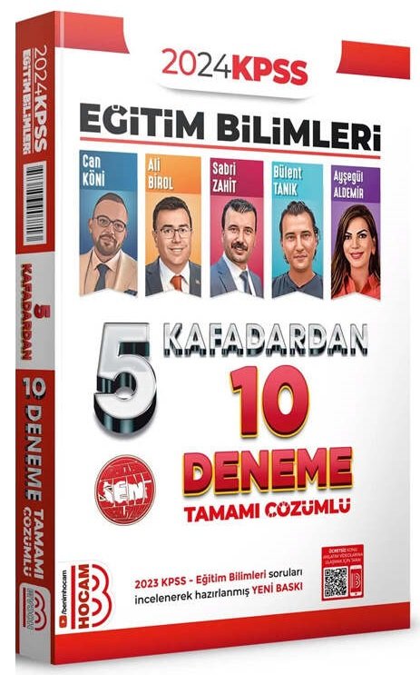 Benim Hocam 2024 KPSS Eğitim Bilimleri 5 Kafadardan 10 Deneme Çözümlü Benim Hocam Yayınları