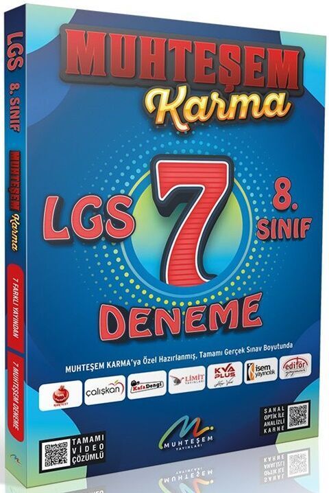 Muhteşem Karma 2024 8. Sınıf LGS 7 Farklı Yayın 7 Karma Deneme Muhteşem Yayınları