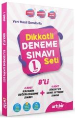 Artıbir 1. Sınıf Tüm Dersler Dikkatli Deneme Sınavı Seti Artıbir Yayınları