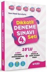 Artıbir 4. Sınıf Tüm Dersler Dikkatli Deneme Sınavı Seti Artıbir Yayınları