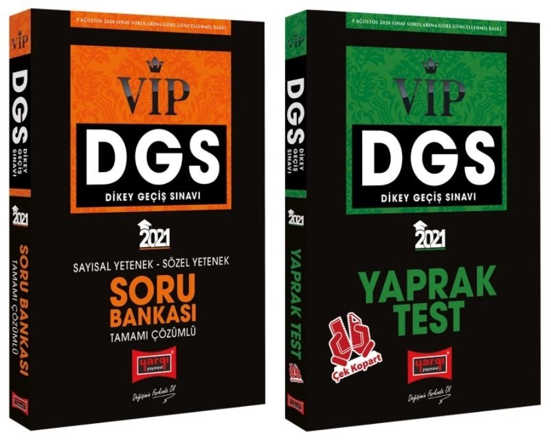 SÜPER FİYAT Yargı 2021 DGS VIP Soru + Yaprak Test 2 li Set Yargı Yayınları