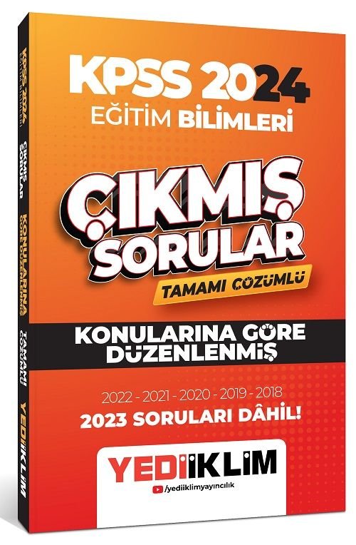 Yediiklim 2024 KPSS Eğitim Bilimleri Çıkmış Sorular Konularına Göre Çözümlü Yediiklim Yayınları