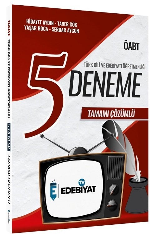 Edebiyat TV ÖABT Türk Dili Edebiyatı 5 Deneme Çözümlü - Hidayet Aydın Edebiyat TV Yayınları