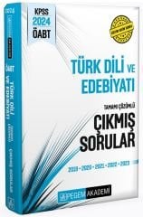 Pegem 2024 ÖABT Türk Dili ve Edebiyatı Öğretmenliği Çıkmış Sorular Çözümlü Pegem Akademi Yayınları