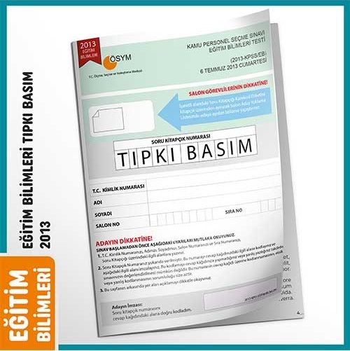 İnformal KPSS Eğitim Bilimleri 2013 Sınavı Tıpkı Basım Türkiye Geneli Deneme Dijital Çözümlü İnformal Yayınları