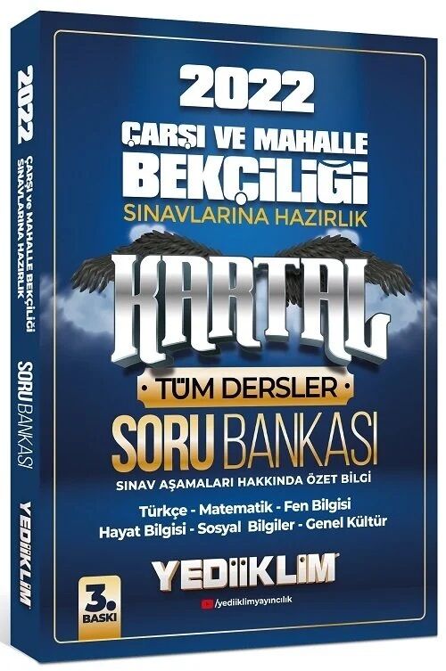 SÜPER FİYAT Yediiklim 2022 Çarşı ve Mahalle Bekçiliği Sınavları Tüm Dersler Kartal Soru Bankası 3. Baskı Yediiklim Yayınları