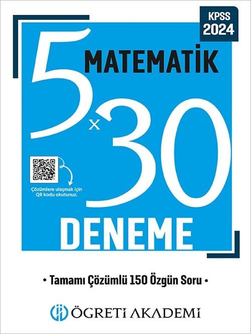 Öğreti 2024 KPSS Matematik 5x30 Deneme Çözümlü Öğreti Akademi