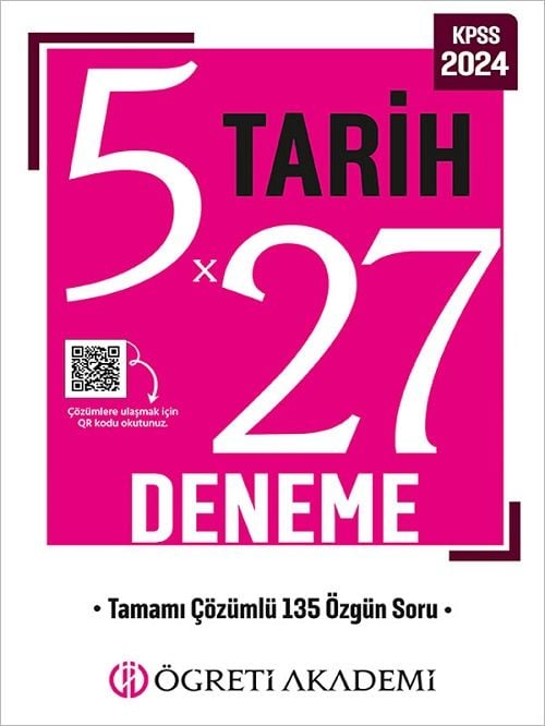 Öğreti 2024 KPSS Tarih 5x27 Deneme Çözümlü Öğreti Akademi