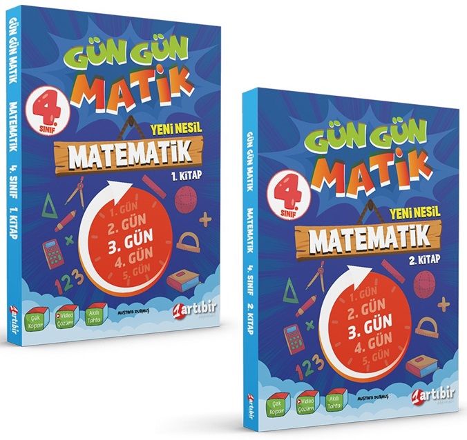 Artıbir 4. Sınıf Matematik Gün Gün Matik Soru Bankası 2 Kitap Set Artıbir Yayınları