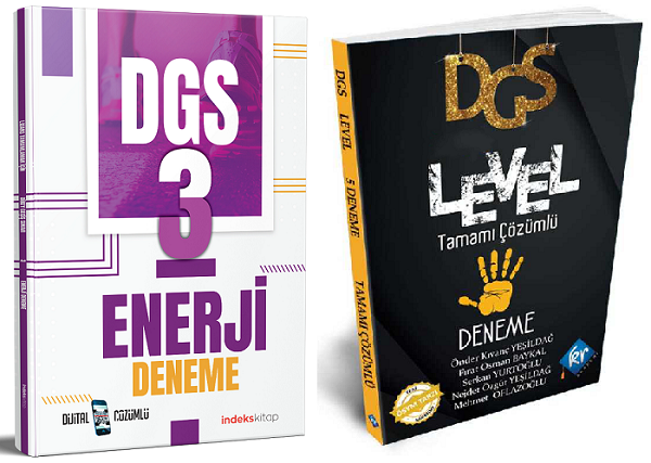 SÜPER FİYAT İndeks Kitap + KR Akademi DGS 3+5 Deneme 2 li Set İndeks Kitap + KR Akademi Yayınları