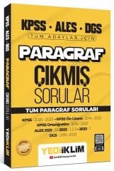 Yediiklim 2024 KPSS ALES DGS Paragraf Çıkmış Sorular Yediiklim Yayınları