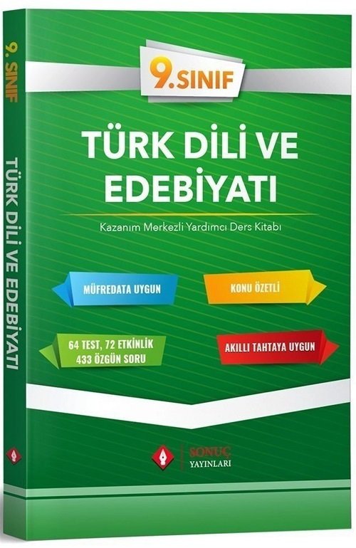 Sonuç 9. Sınıf Türk Dili Edebiyatı Yardımcı Ders Kitabı Sonuç Yayınları