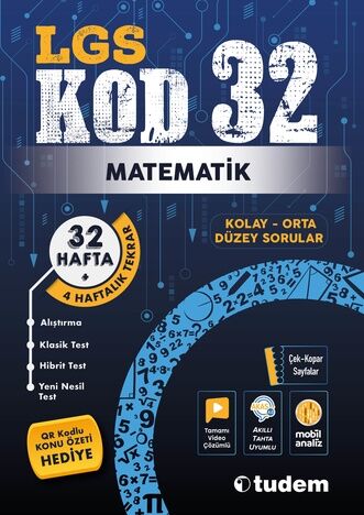 Tudem LGS Matematik Kod 32 Tekrar Testleri Tudem Yayınları