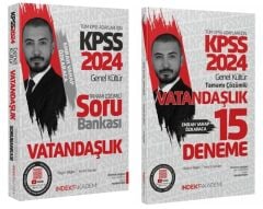 İndeks Akademi 2024 KPSS Vatandaşlık Soru Bankası + 15 Deneme 2 li Set - Emrah Vahap Özkaraca İndeks Akademi Yayıncılık