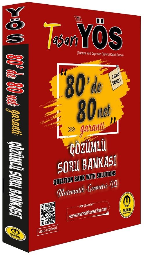 Tasarı YÖS 80 de 80 Net Garanti Soru Bankası Çözümlü Tasarı Yayınları
