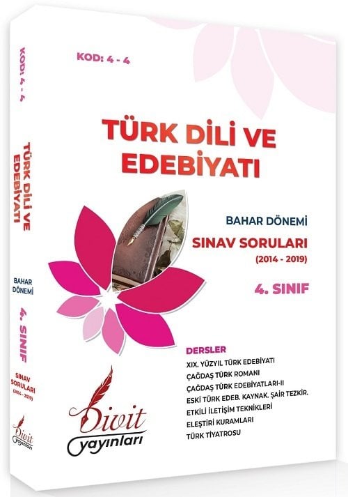 Divit Açıköğretim 4-4 4. Sınıf Bahar Türk Dili Edebiyatı Çıkmış Sınav Soruları 2014-2019 Divit Yayınları