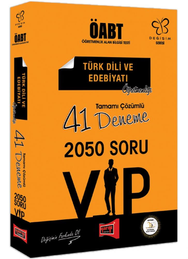 Yargı 2019 ÖABT VIP Türk Dili ve Edebiyatı Öğretmenliği 41 Deneme Çözümlü Yargı Yayınları